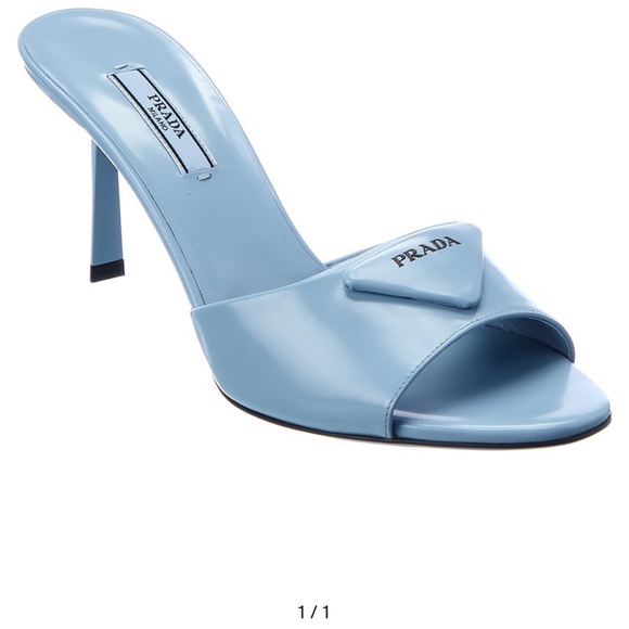 Prada triangle logo-plaque open-toe sandals 💙 - Picture 3 of 8